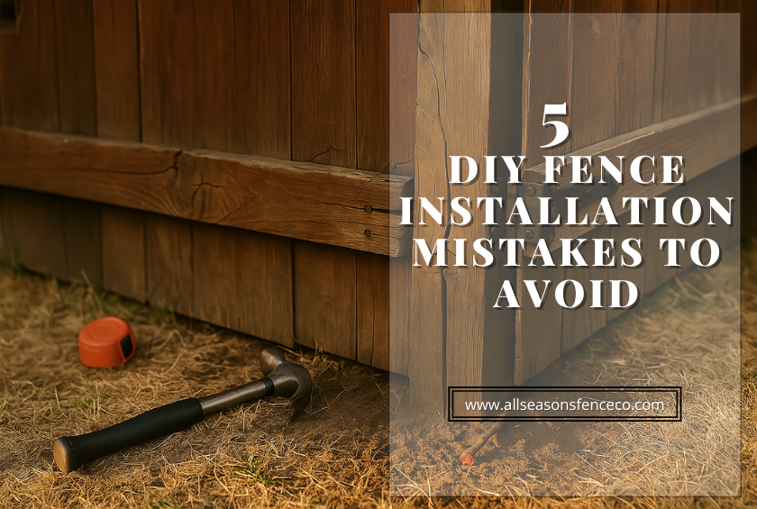 5 DIY FENCE INSTALLATION MISTAKES TO AVOID