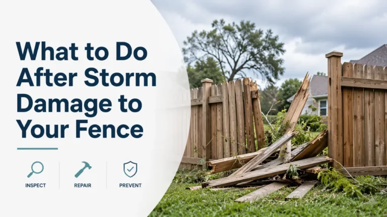 What to Do After Storm Damage to Your Fence